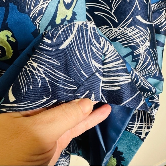 NWOT Nordstrom Signature and Caroline Issa Printed Wool Silk Topper Coat Size 12 - Picture 7 of 10